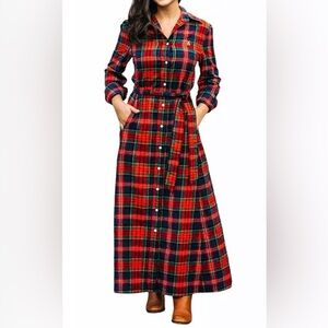 NWT- Cozy Cabin Flannels by Kiel James Patrick Maxi Dress- Size 10